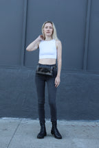 3-in-1 Studded Leather Belt Bag – Fanny Pack, Crossbody & Purse