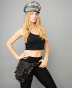 Leather Hip & Crossbody Bag with Removable Leg Strap – Black or Brown