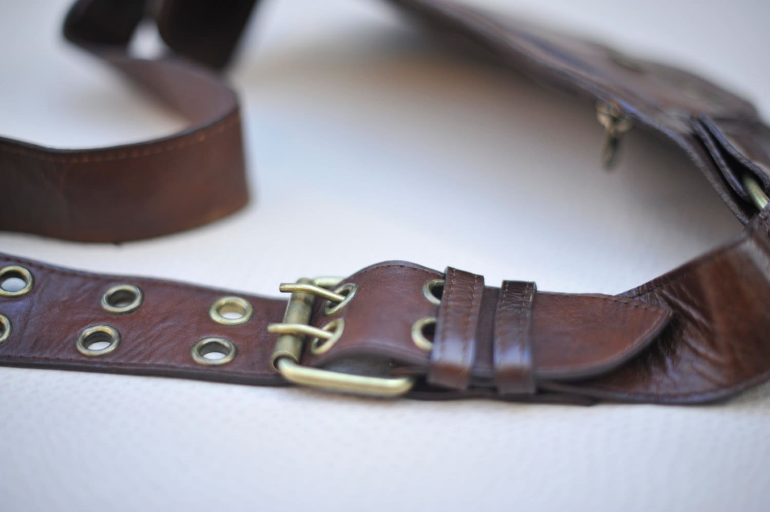 Handcrafted Leather Hip Belt Bag – Black & Dark Brown | ELLKO